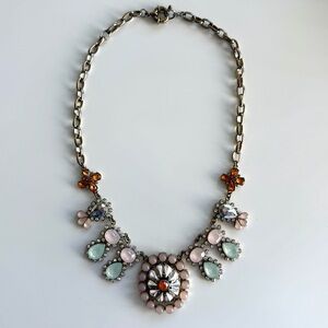 Anthropologie Crystal Pastel and Amber Necklace